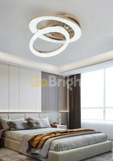 Lustra LED 96W cu Telecomanda Safir 3 Tipuri de Lumini Auriu